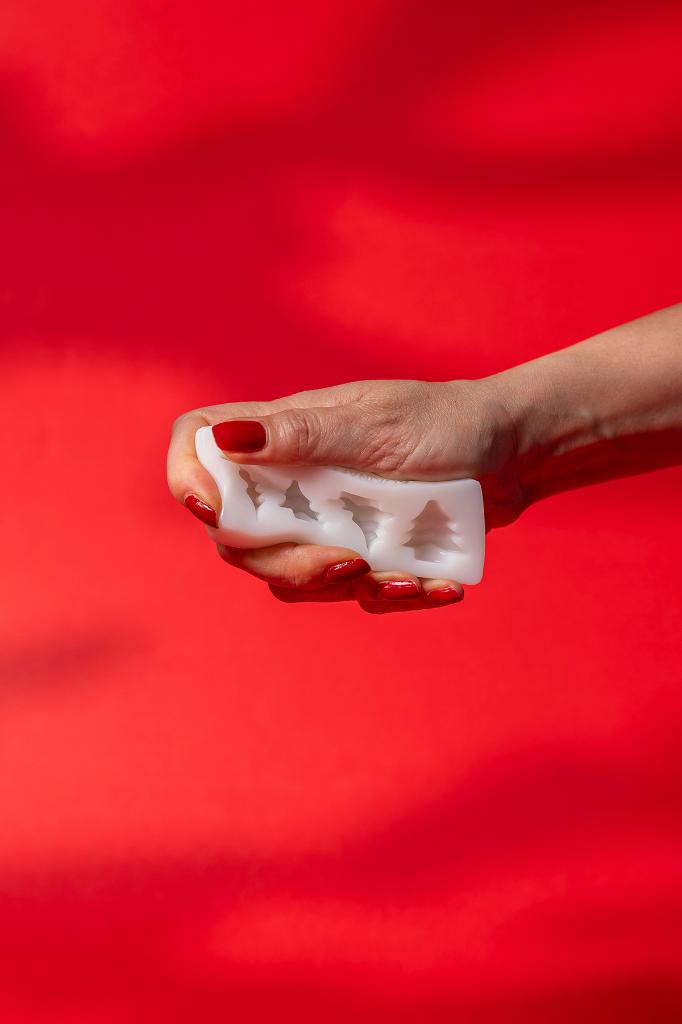 Kokinalı Çam Mini Dörtlü Silikon Mum Kalıbı