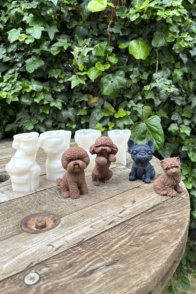 Köpek Set1 Dörtlü Silikon Mum Kalıp Seti