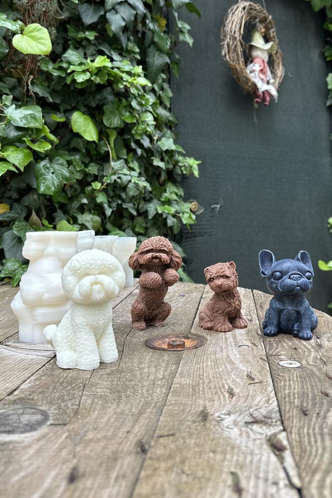 Köpek Set1 Dörtlü Silikon Mum Kalıp Seti