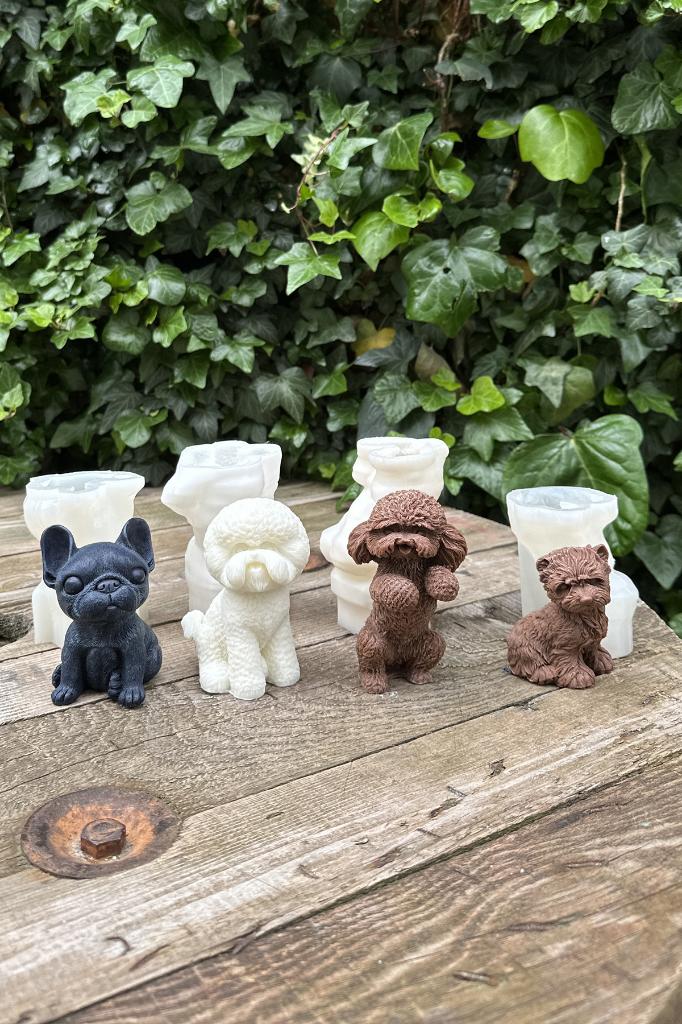 Köpek Set1 Dörtlü Silikon Mum Kalıp Seti