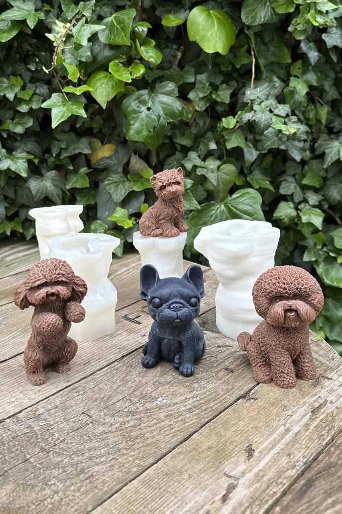 Köpek Set1 Dörtlü Silikon Mum Kalıp Seti