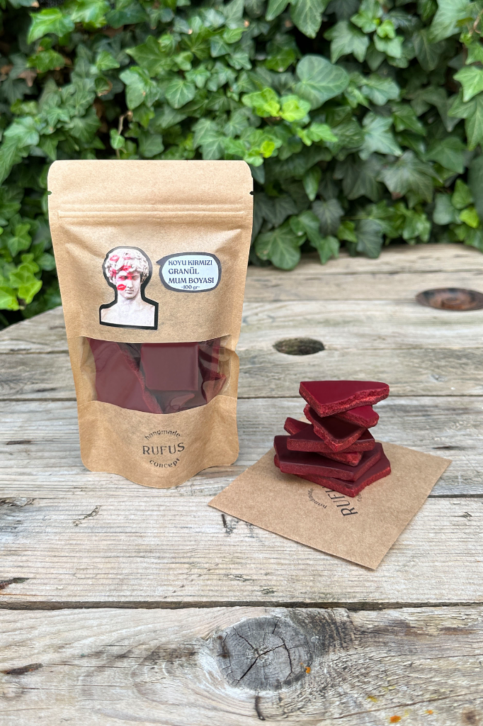 Koyu Kırmızı Granül Mum Boyası 100gr