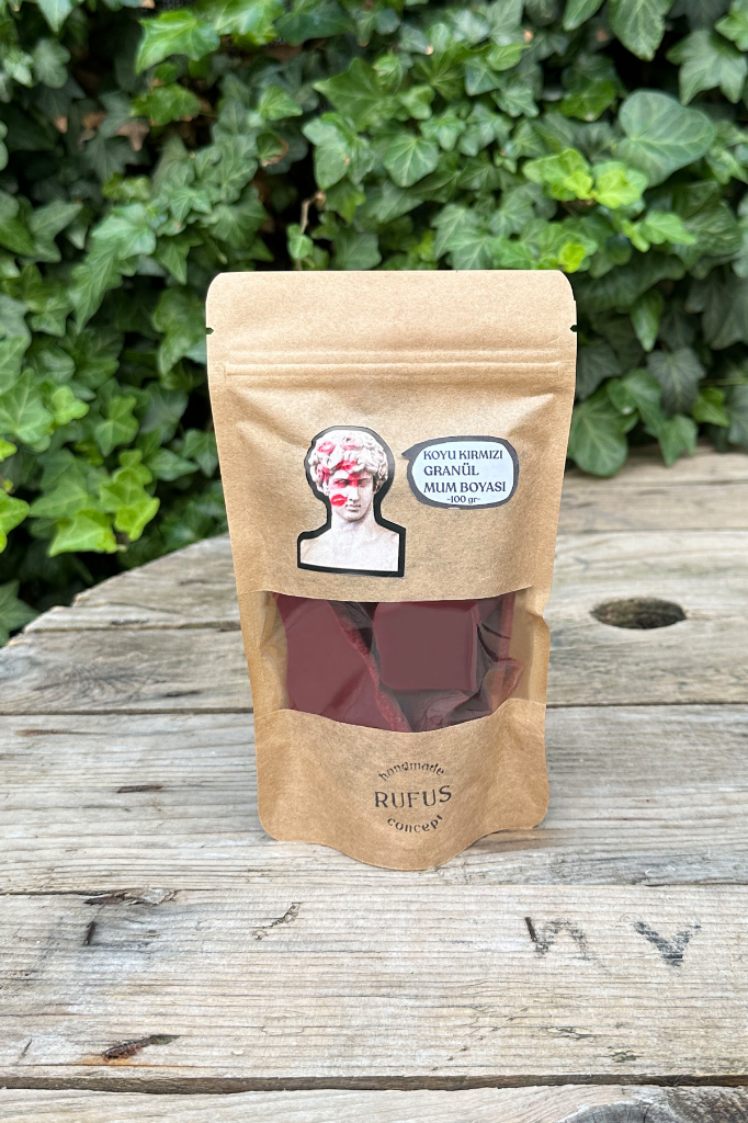 Koyu Kırmızı Granül Mum Boyası 100gr