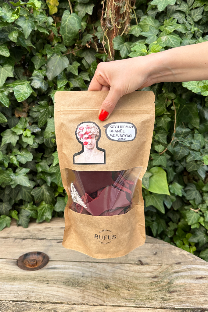 Koyu Kırmızı Granül Mum Boyası 250gr
