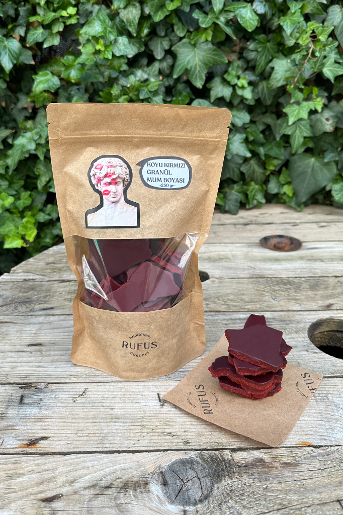 Koyu Kırmızı Granül Mum Boyası 250gr