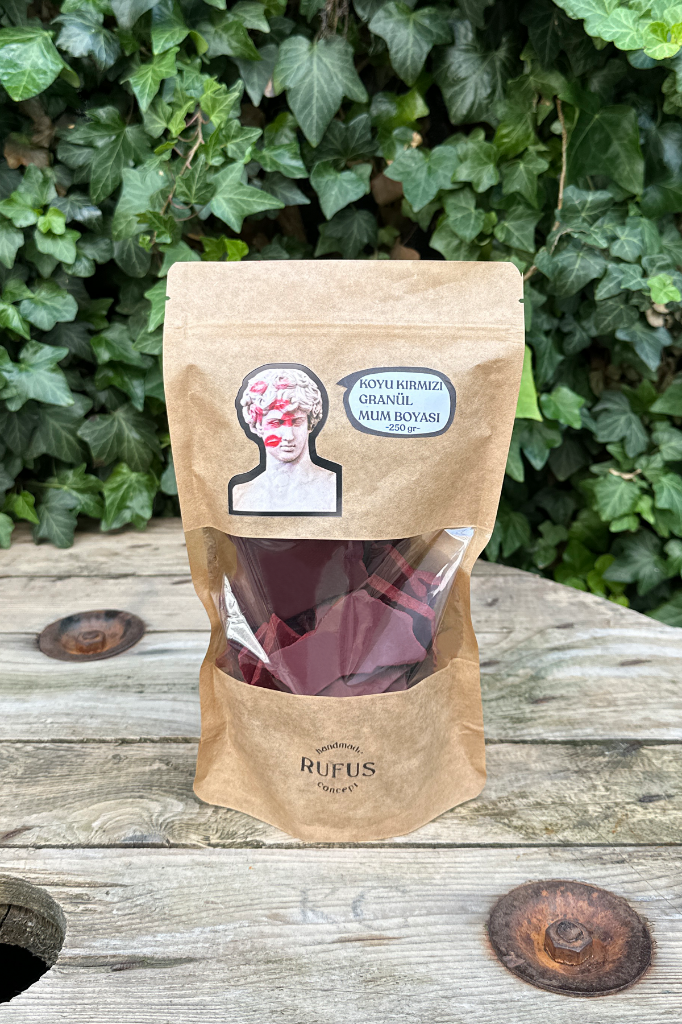 Koyu Kırmızı Granül Mum Boyası 250gr