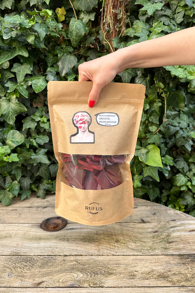 Koyu Kırmızı Granül Mum Boyası 500Gr