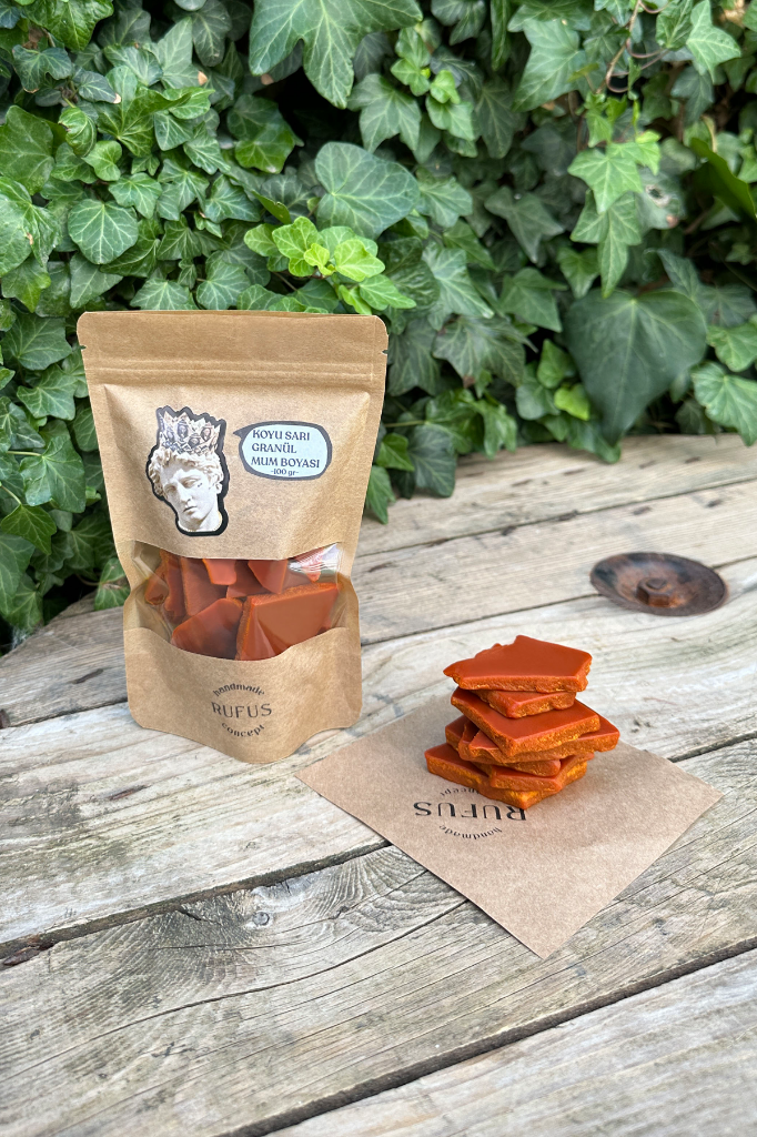 Koyu Sarı Granül Mum Boyası 100gr
