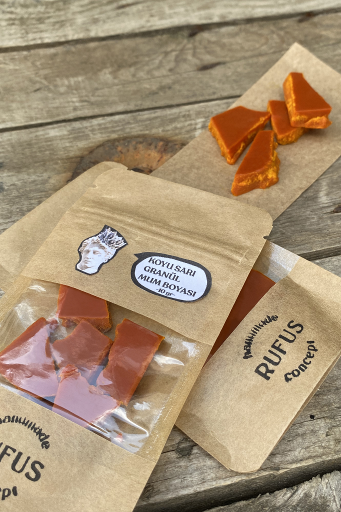 Тёмный Жёлтый Гранулированный краситель для свечей 10gr