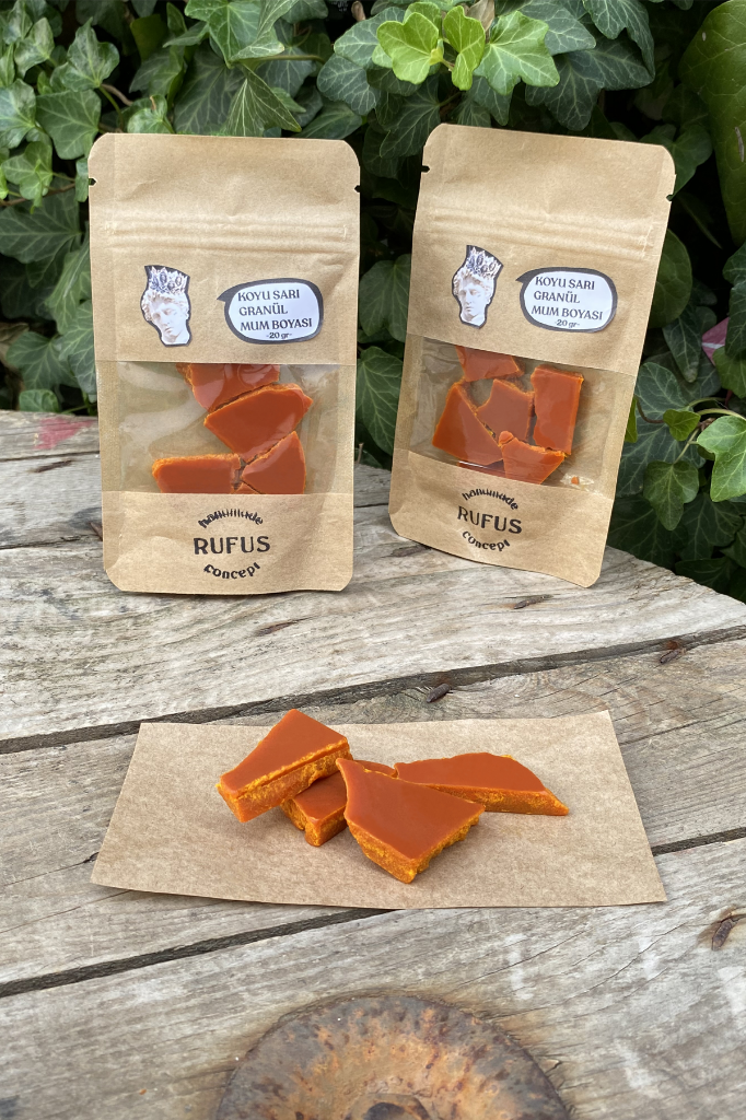Koyu Sarı Granül Mum Boyası 20Gr