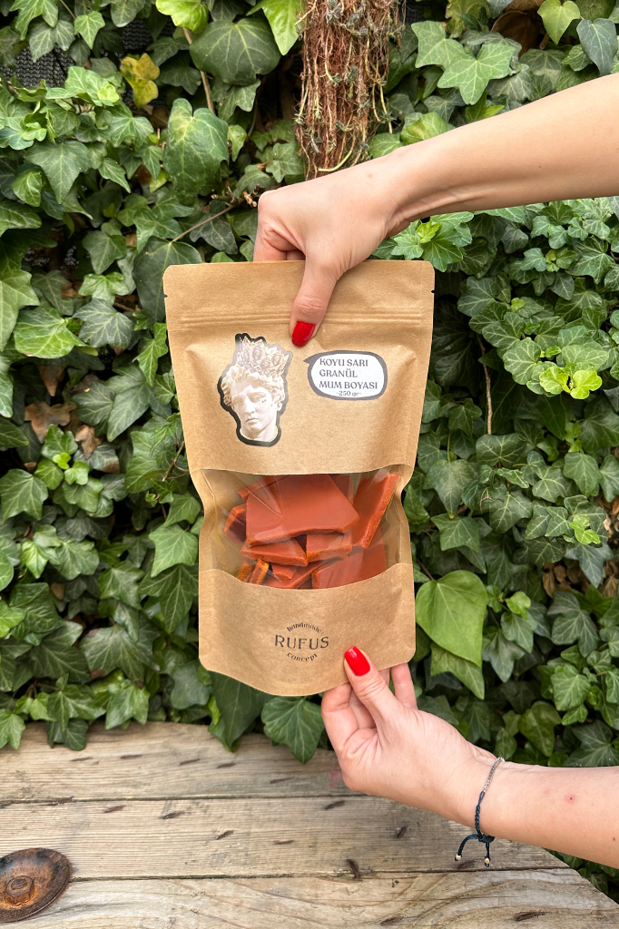 Koyu Sarı Granül Mum Boyası 250Gr