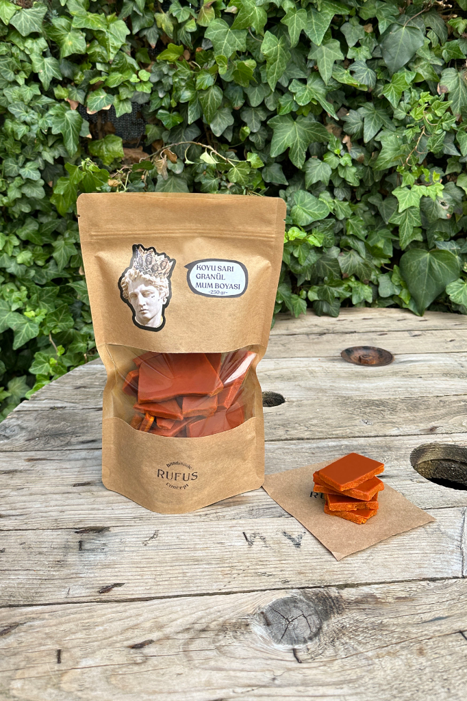Koyu Sarı Granül Mum Boyası 250gr