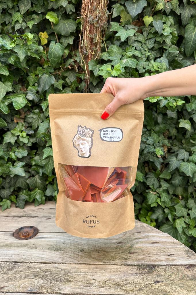 Koyu Sarı Granül Mum Boyası 500Gr