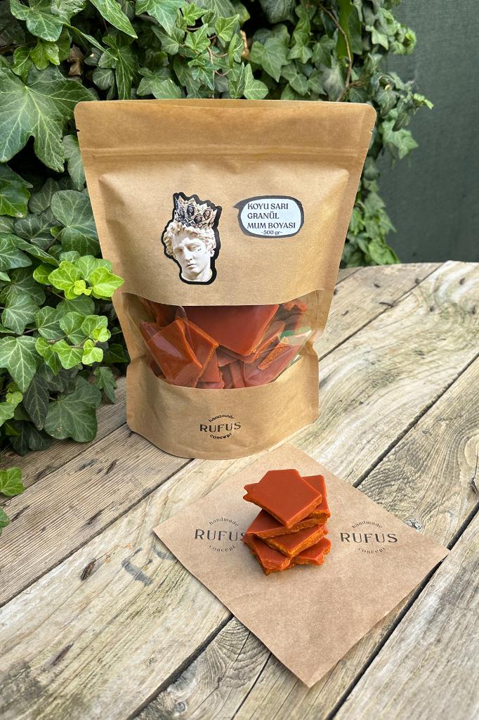 Koyu Sarı Granül Mum Boyası 500gr