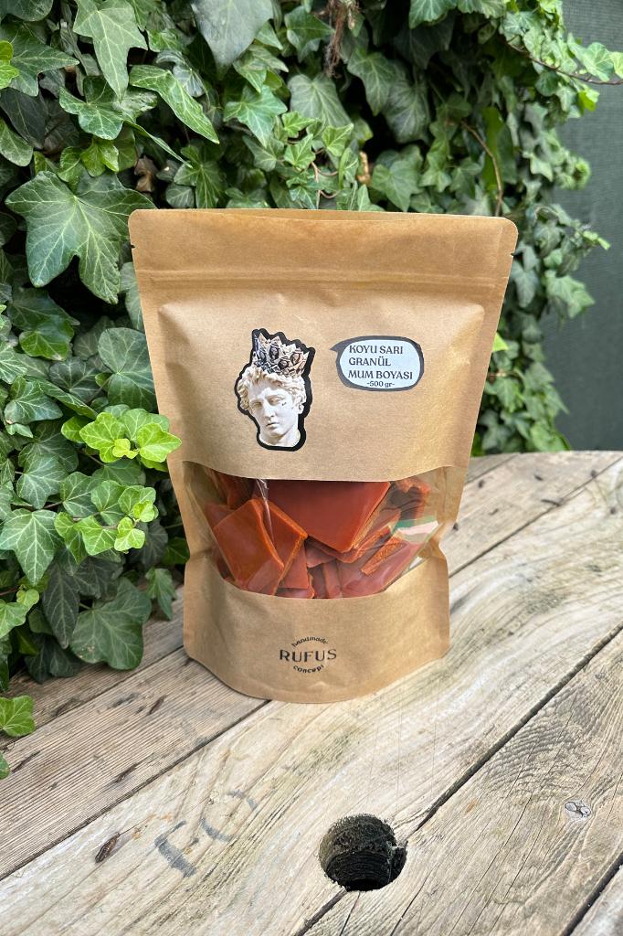Koyu Sarı Granül Mum Boyası 500gr