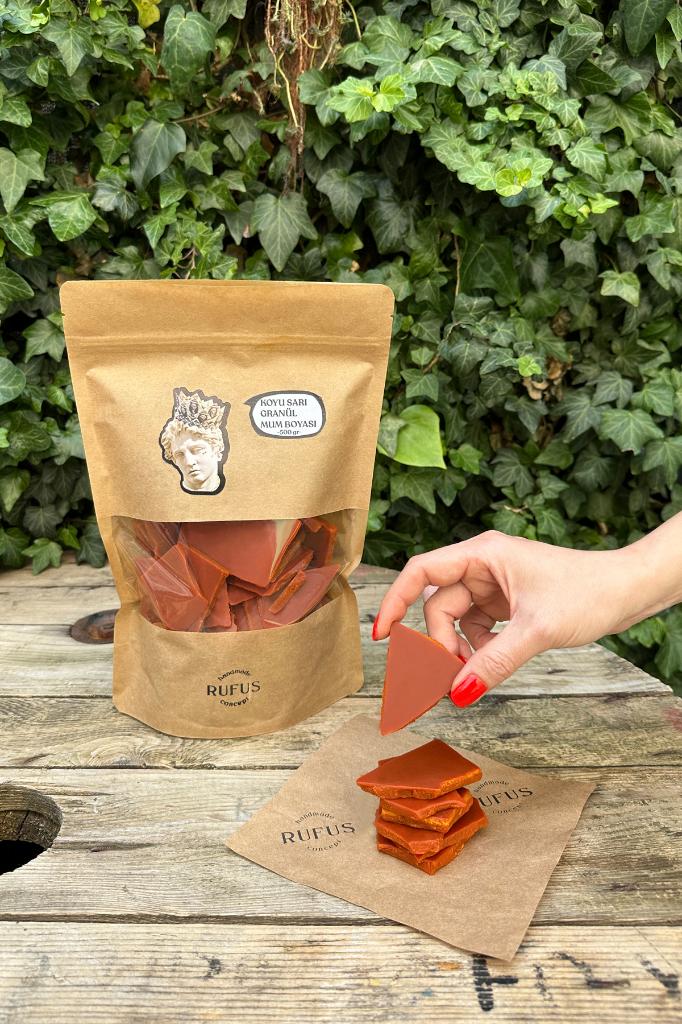 Koyu Sarı Granül Mum Boyası 500gr