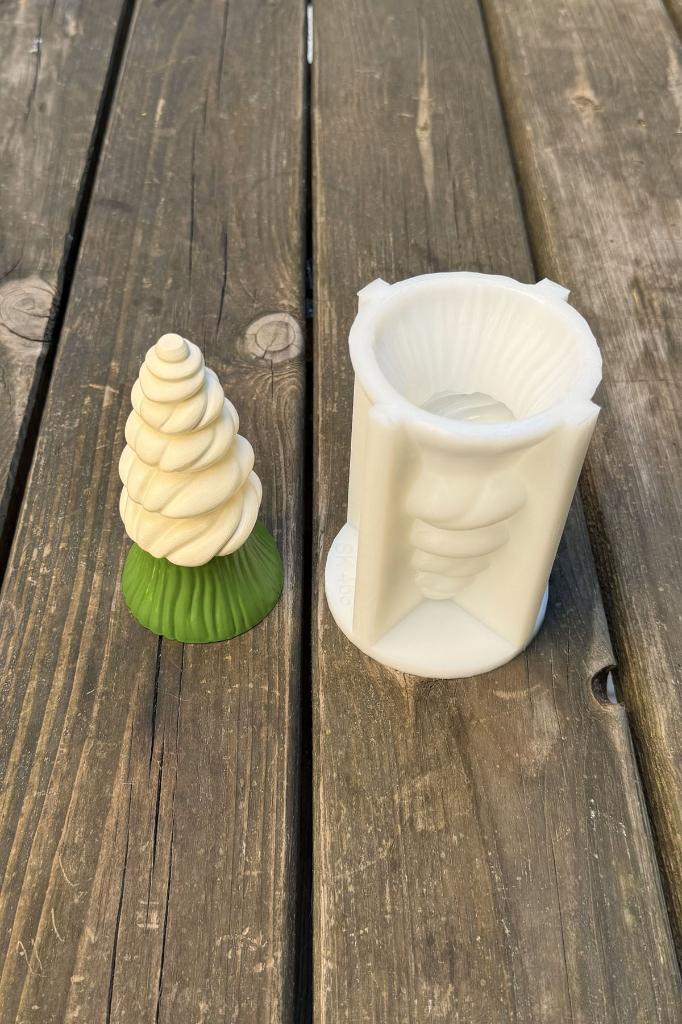 Krema Ağacı Silikon Mum Kalıbı