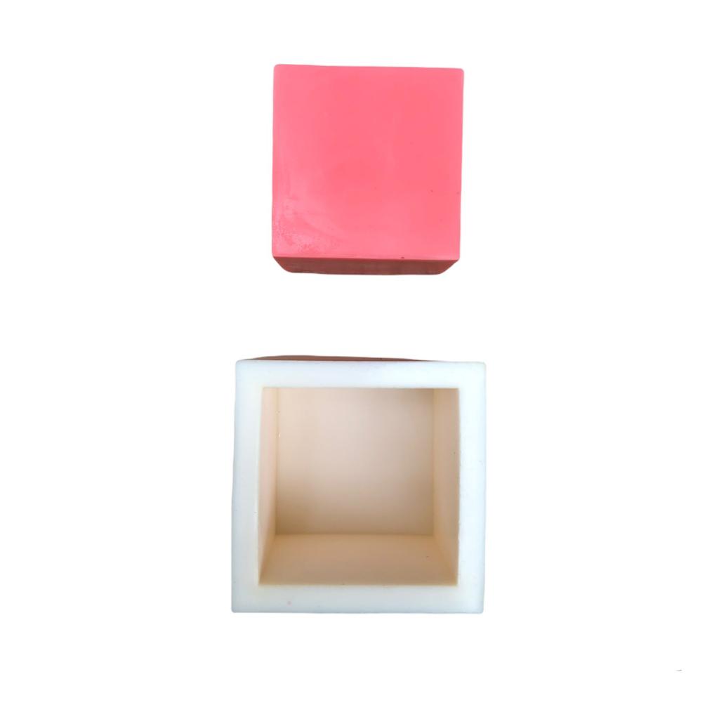 Küp 2D Silikon Mum Kalıbı 4x4x4 cm