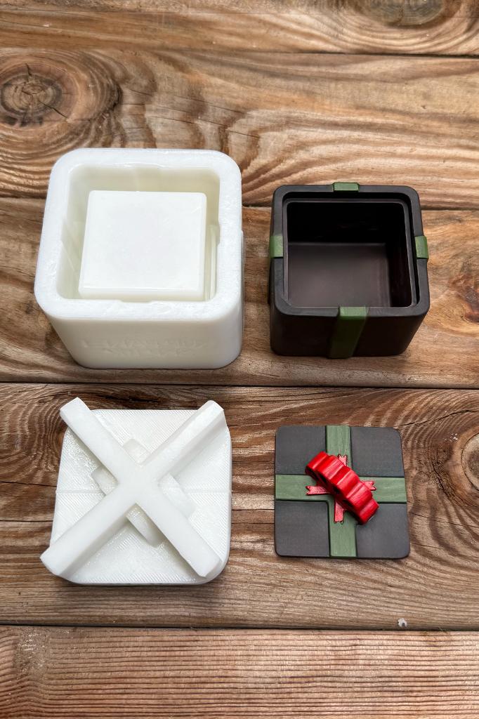 Küp Paket Kapaklı Silikon Kap Kalıbı
