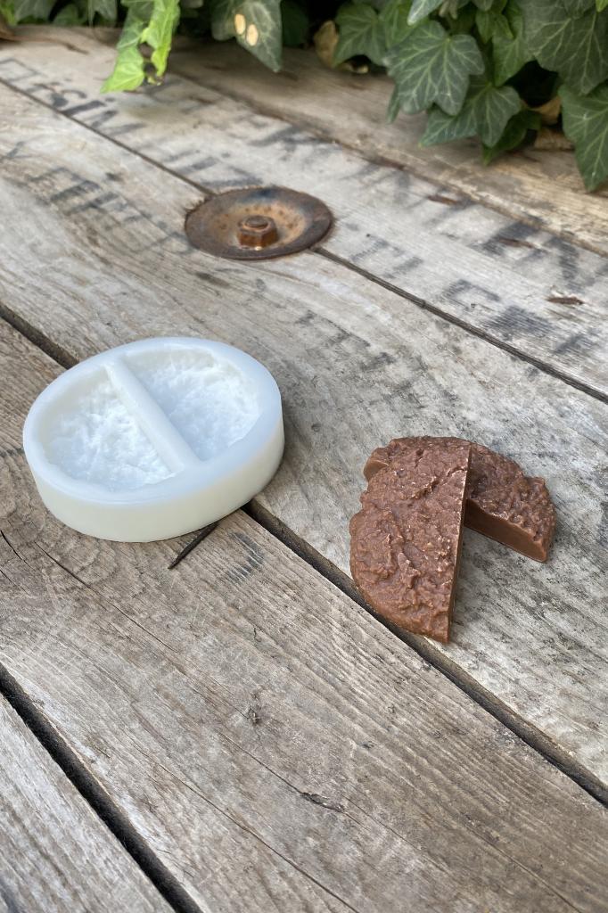 Kurabiye Yarım İkili Silikon Mum Kalıbı