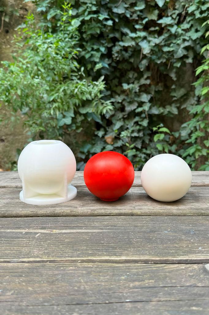 Küre 8cm Çap Silikon Mum Kalıbı