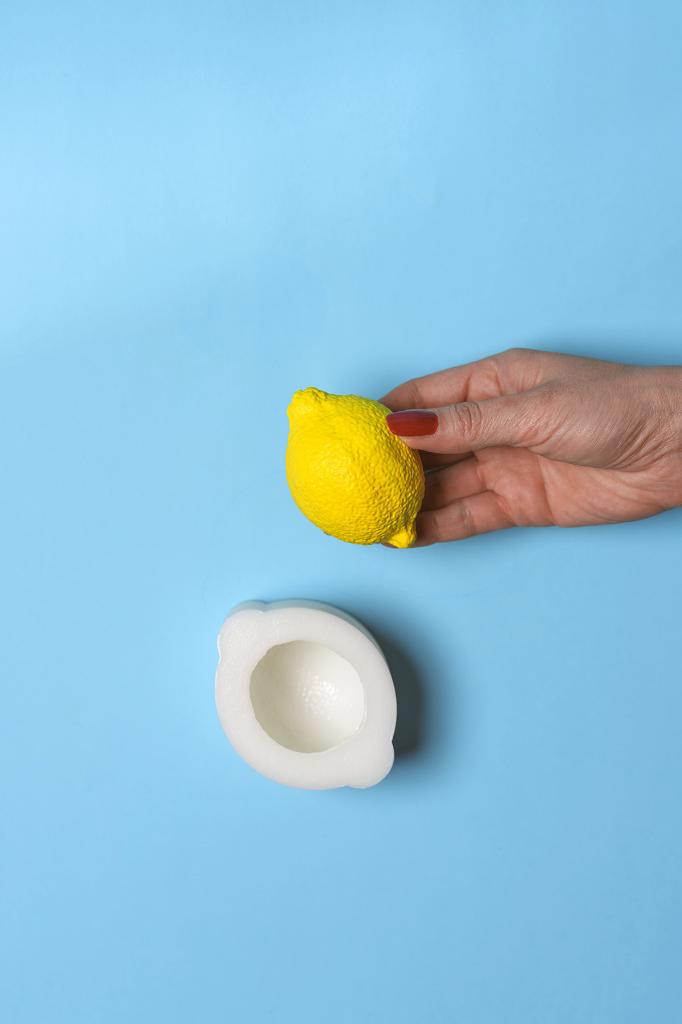 Limon Yatay Silikon Mum Kalıbı
