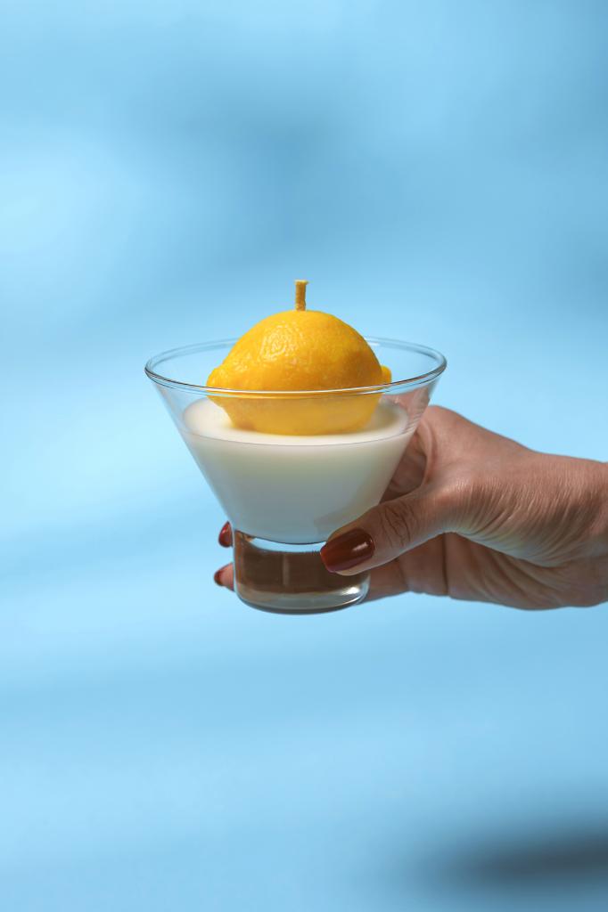 Limon Yatay Silikon Mum Kalıbı