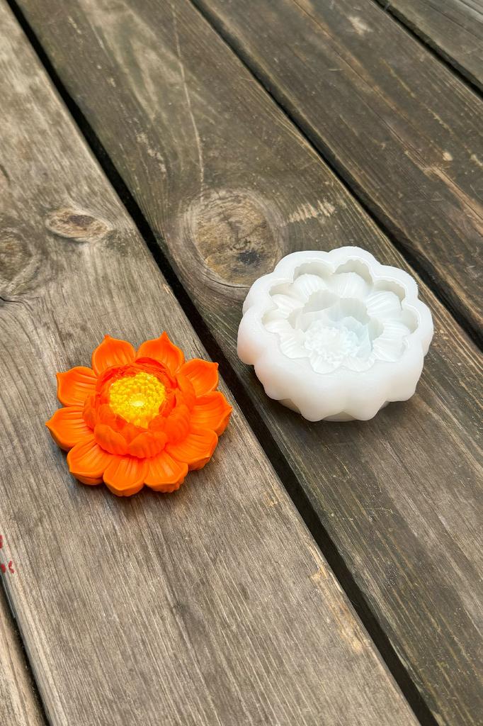 Lotus Çiçek 2 Silikon Mum Kalıbı