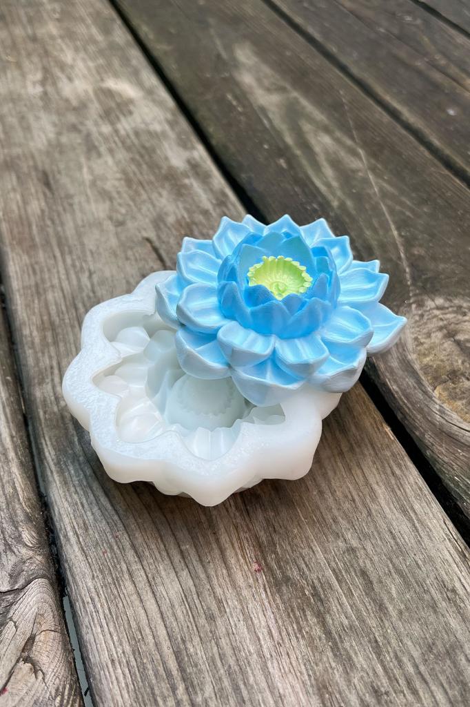 Lotus Çiçek 3 Silikon Mum Kalıbı