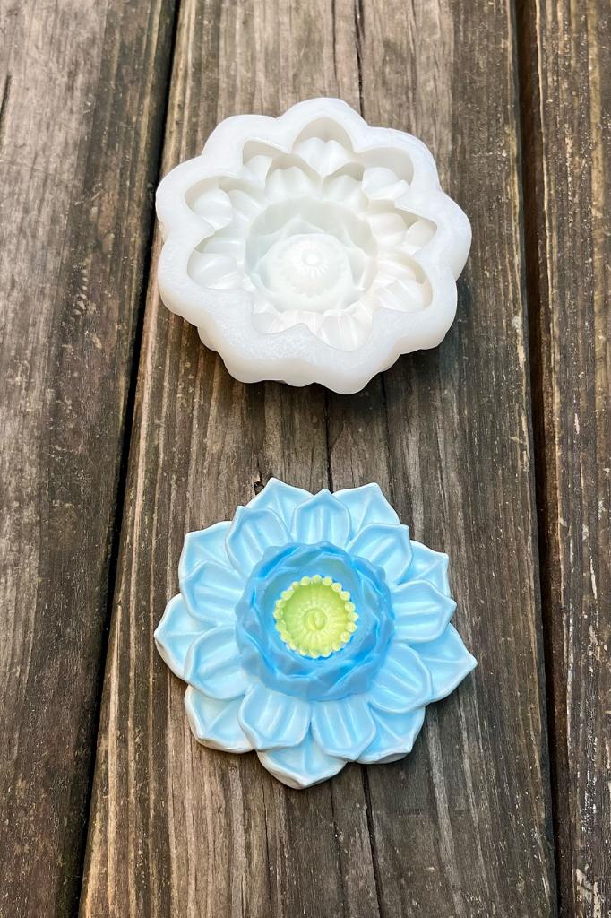 Lotus Çiçek 3 Silikon Mum Kalıbı