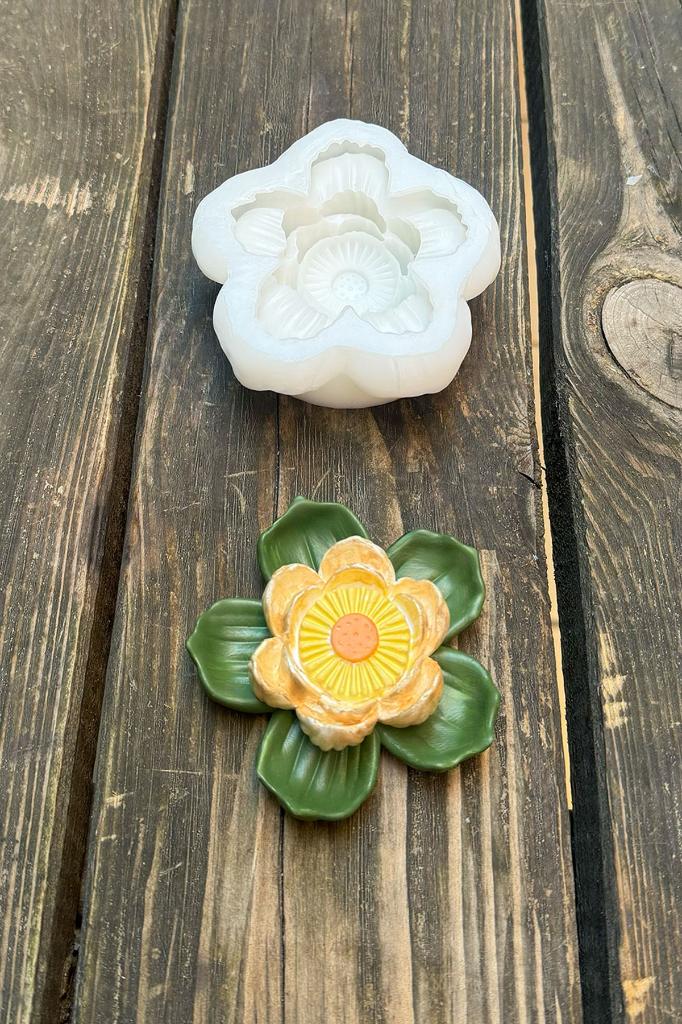 Lotus Çiçek 4 Silikon Mum Kalıbı
