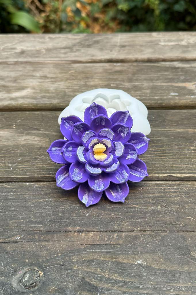 Lotus Çiçek 6 Silikon Mum Kalıbı