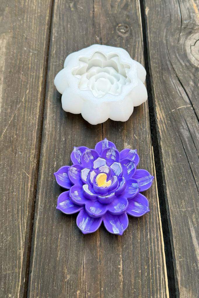 Lotus Çiçek 6 Silikon Mum Kalıbı