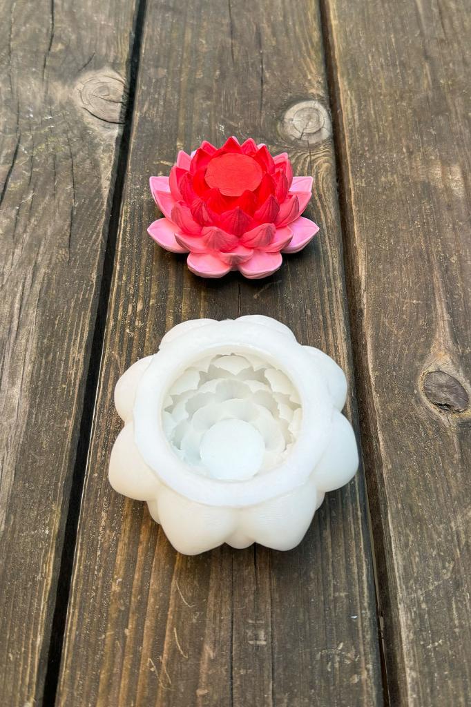 Lotus Çiçek 7 Silikon Mum Kalıbı