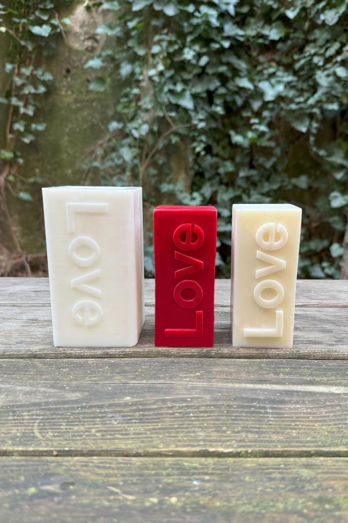 Love Yazılı Baton Silikon Mum Kalıbı