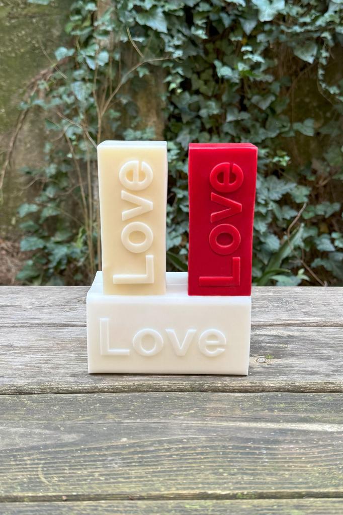 Love Yazılı Baton Silikon Mum Kalıbı