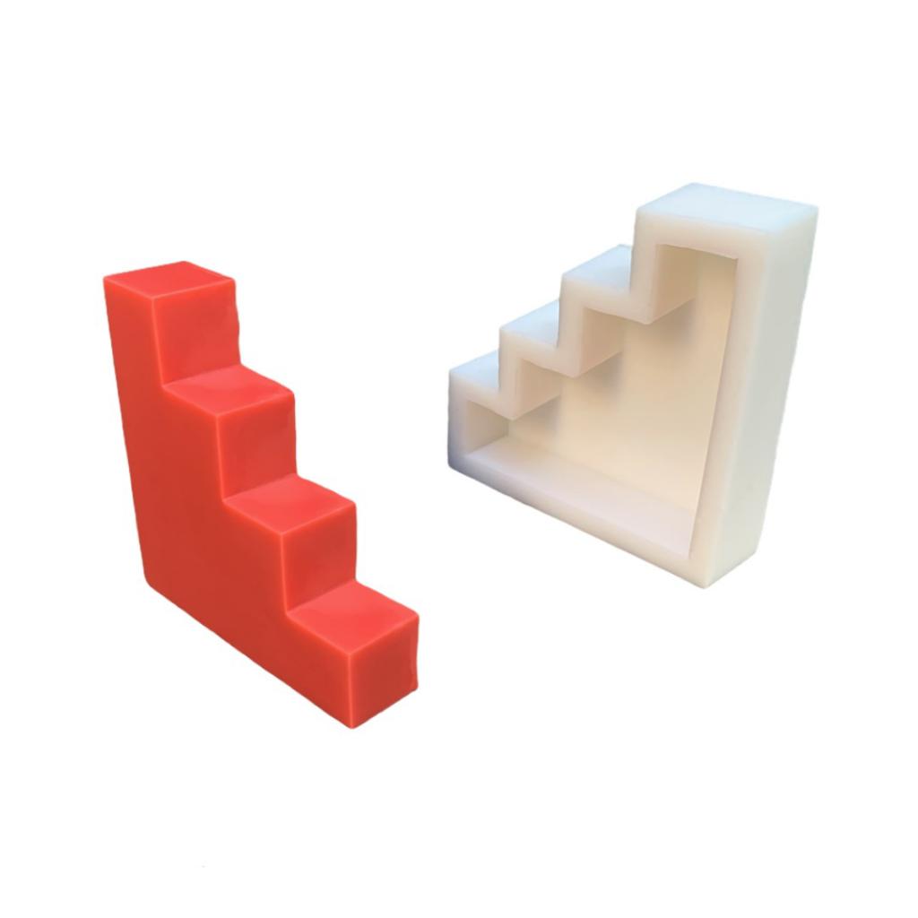 Merdiven 2D Silikon Mum Kalıbı