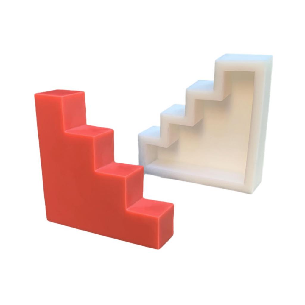 Merdiven 2D Silikon Mum Kalıbı