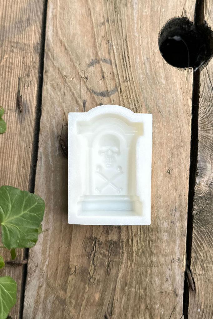 Mezar Taşı Kuru Kafa Silikon Mum Kalıbı
