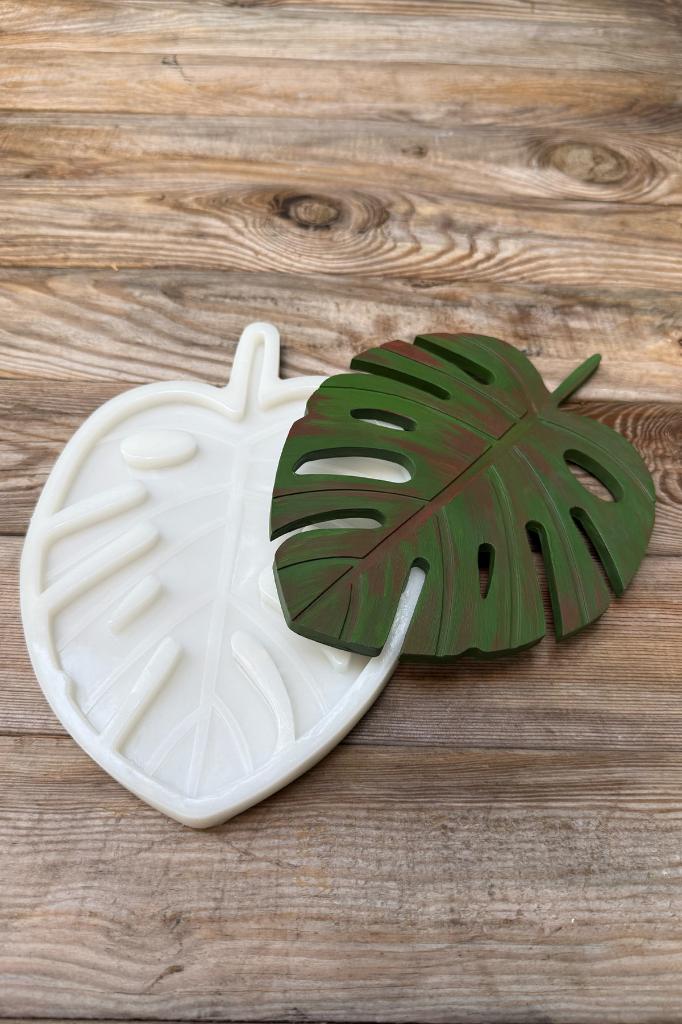 Monstera Büyük Silikon Tepsi Kalıbı