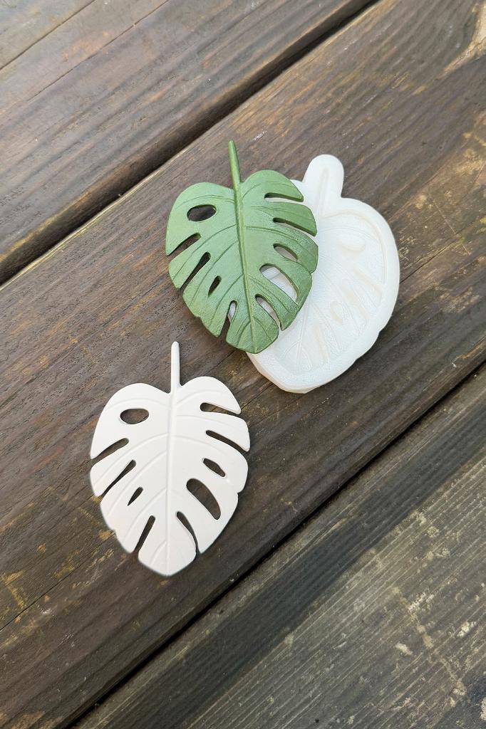 Monstera Yaprak Küçük Silikon Mum Kalıbı