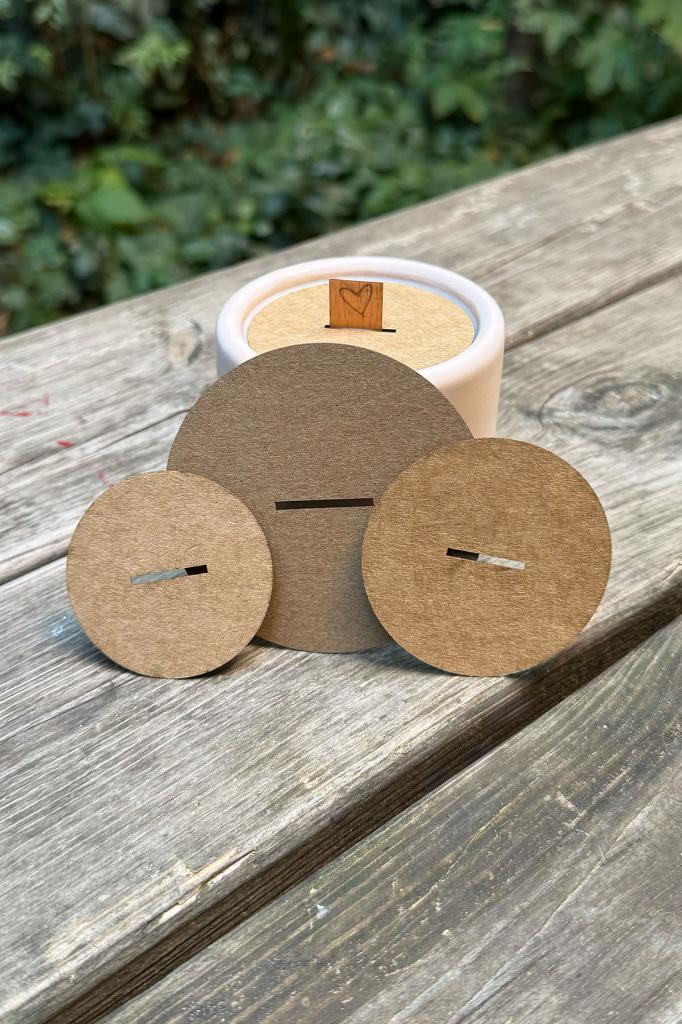 Kerzen-Staubschutz 53mm Durchmesser 20mm X 2 mm Holzdocht-Ausschnitt 50 Stück