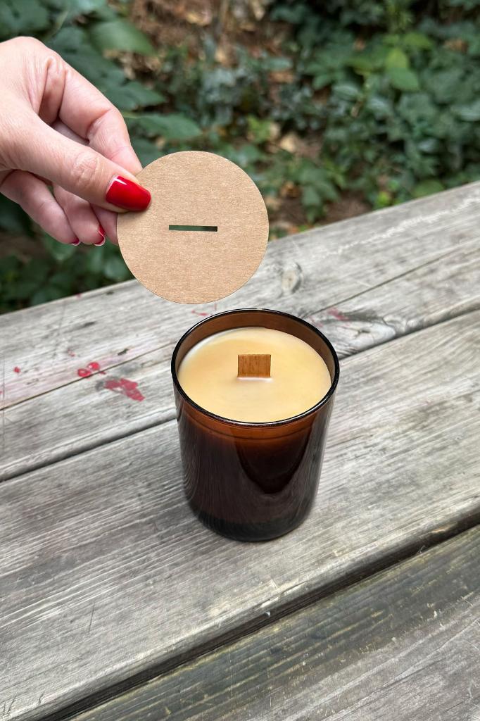 Candle Dust Covers 63mm Diameter 20mm X 2 mm Wooden Wick Slot 50 pcs