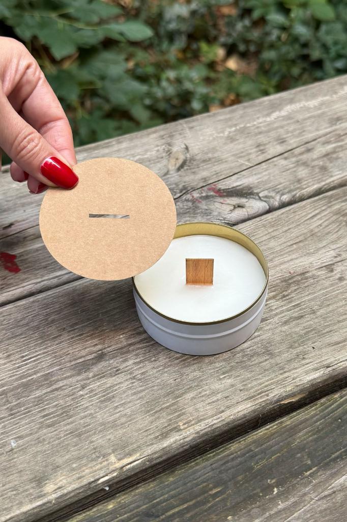 Candle Dust Covers 68mm Diameter 20mm X 2 mm Wooden Wick Slot 50 pcs