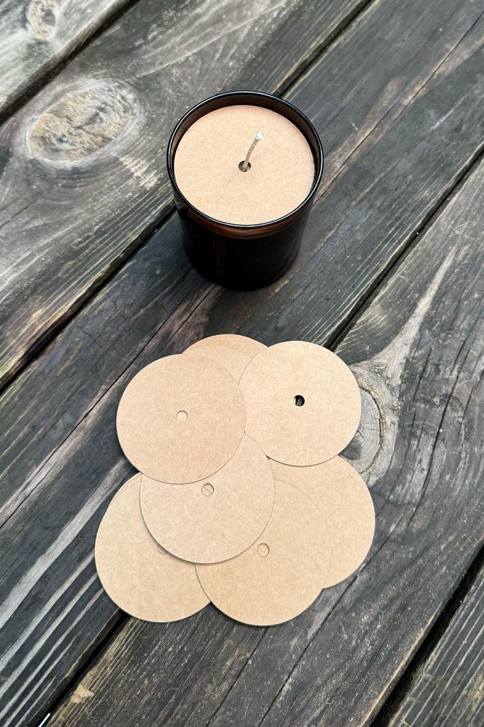 Candle Dust Covers 68mm Outer Diameter 5mm Inner Diameter Cotton Wick Slot 50 pcs