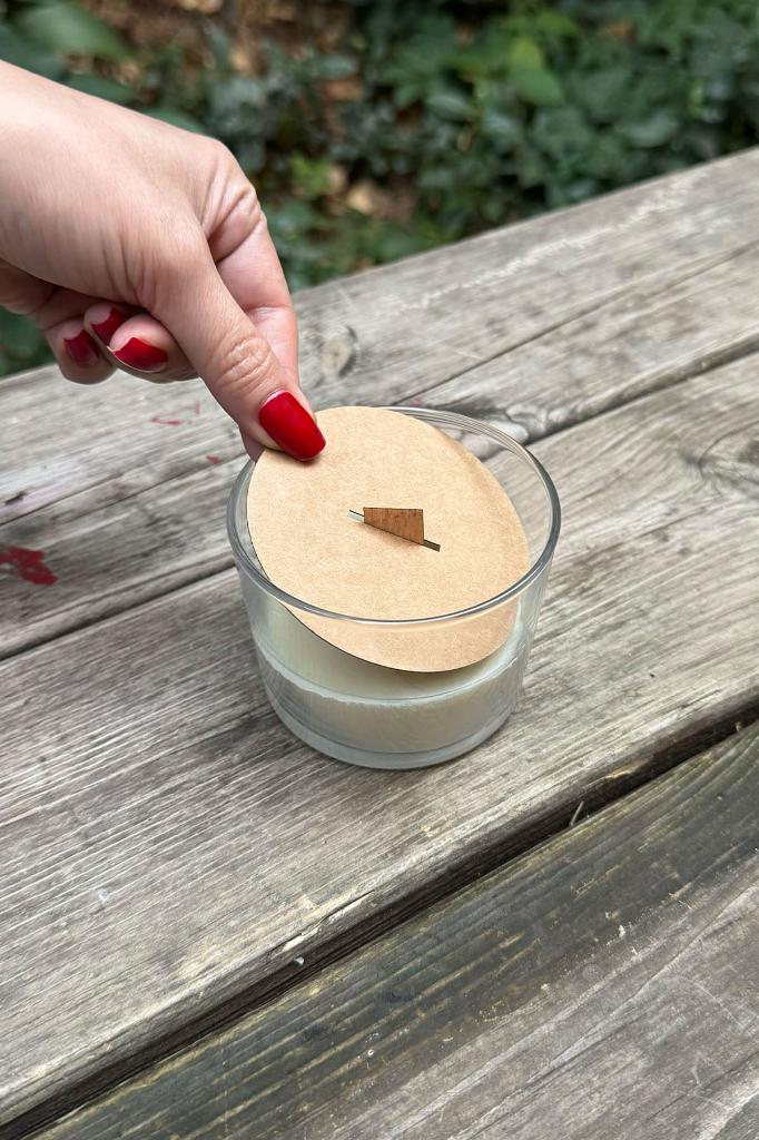 Candle Dust Covers 77mm Diameter 25mm X 2 mm Wooden Wick Slot 50 pcs