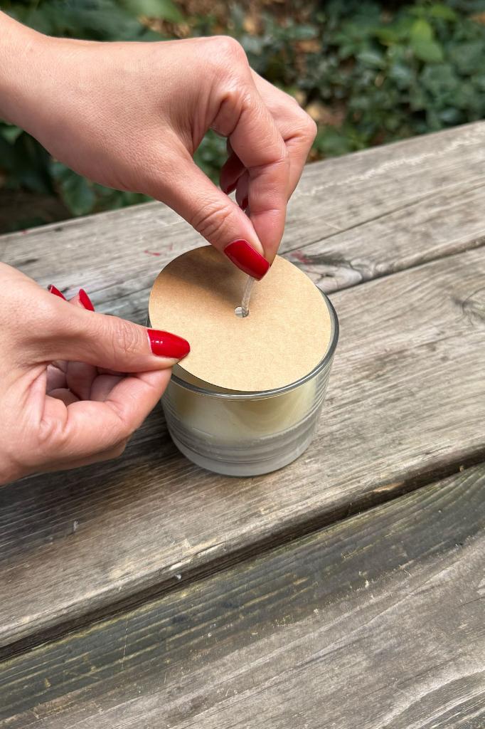 Candle Dust Covers 77mm Outer Diameter 5mm Inner Diameter Cotton Wick Slot 50 pcs