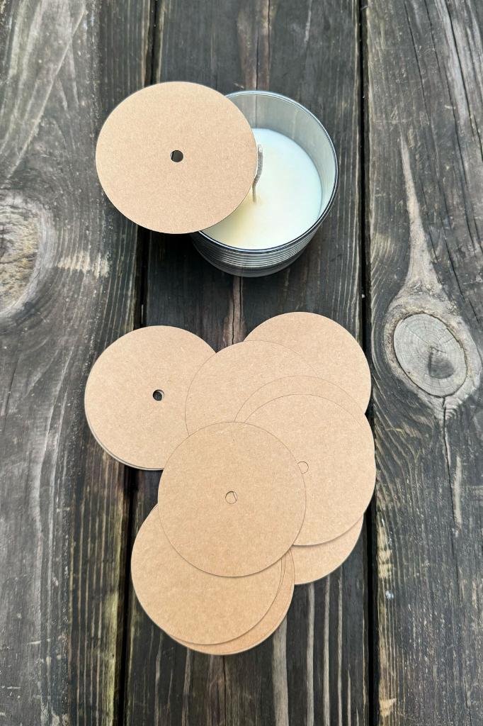 Candle Dust Covers 77mm Outer Diameter 5mm Inner Diameter Cotton Wick Slot 50 pcs