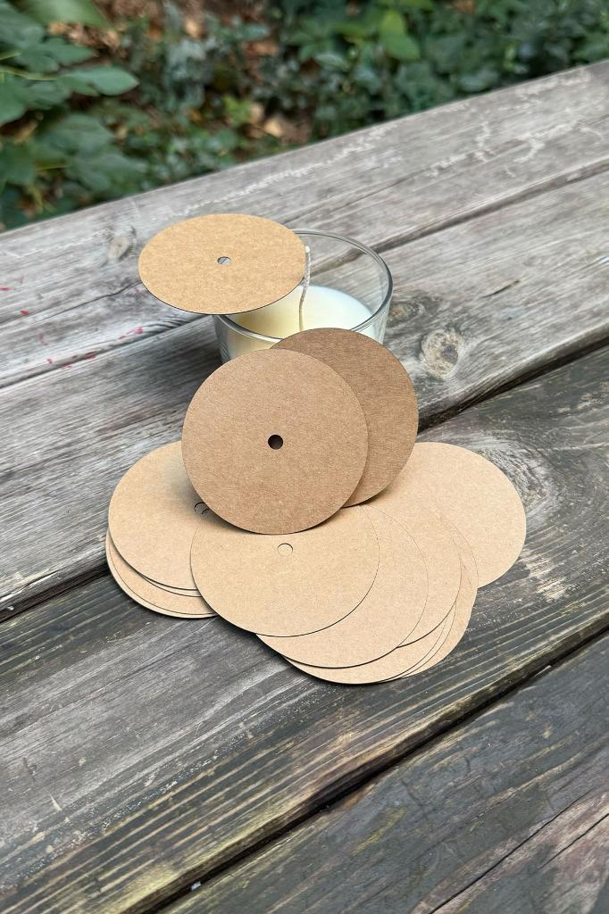 Candle Dust Covers 77mm Outer Diameter 5mm Inner Diameter Cotton Wick Slot 50 pcs