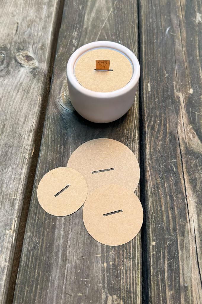 Пылезащитные крышки для свечей 83mm Диаметр 30mm X 2 mm Прорезь для деревянного фитиля 50 шт